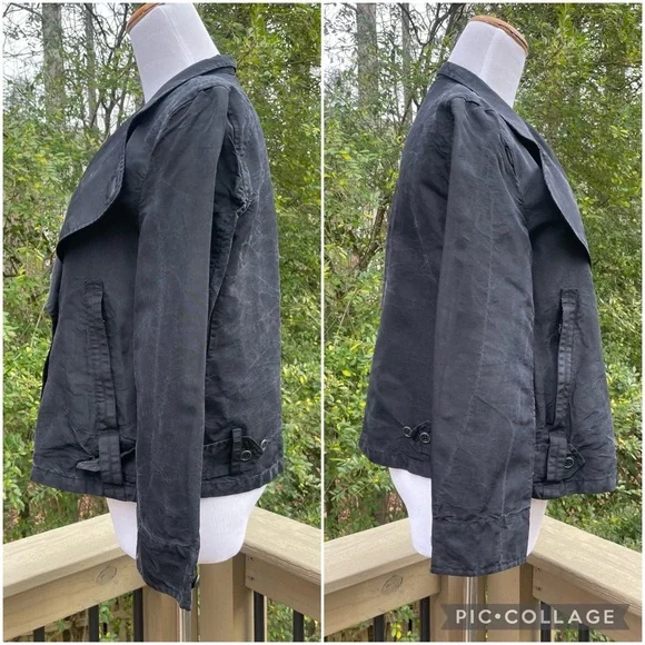 Salvatore Ferragamo black double breasted blouse top size EU 48 - Picture 9 of 15